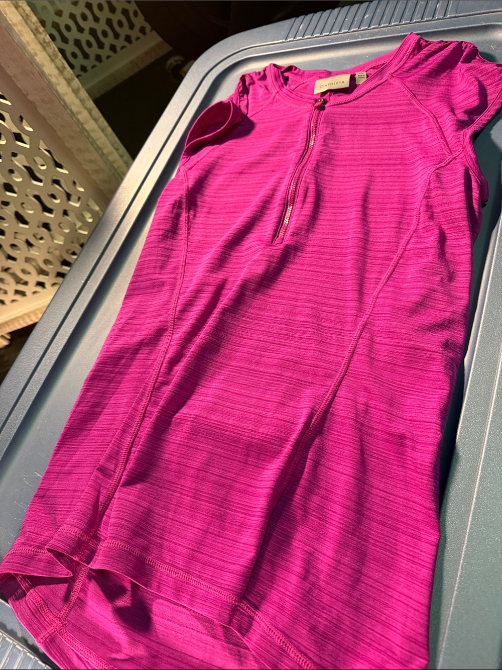 Athleta Girls' Bright Magenta Zip-Front Active Dress